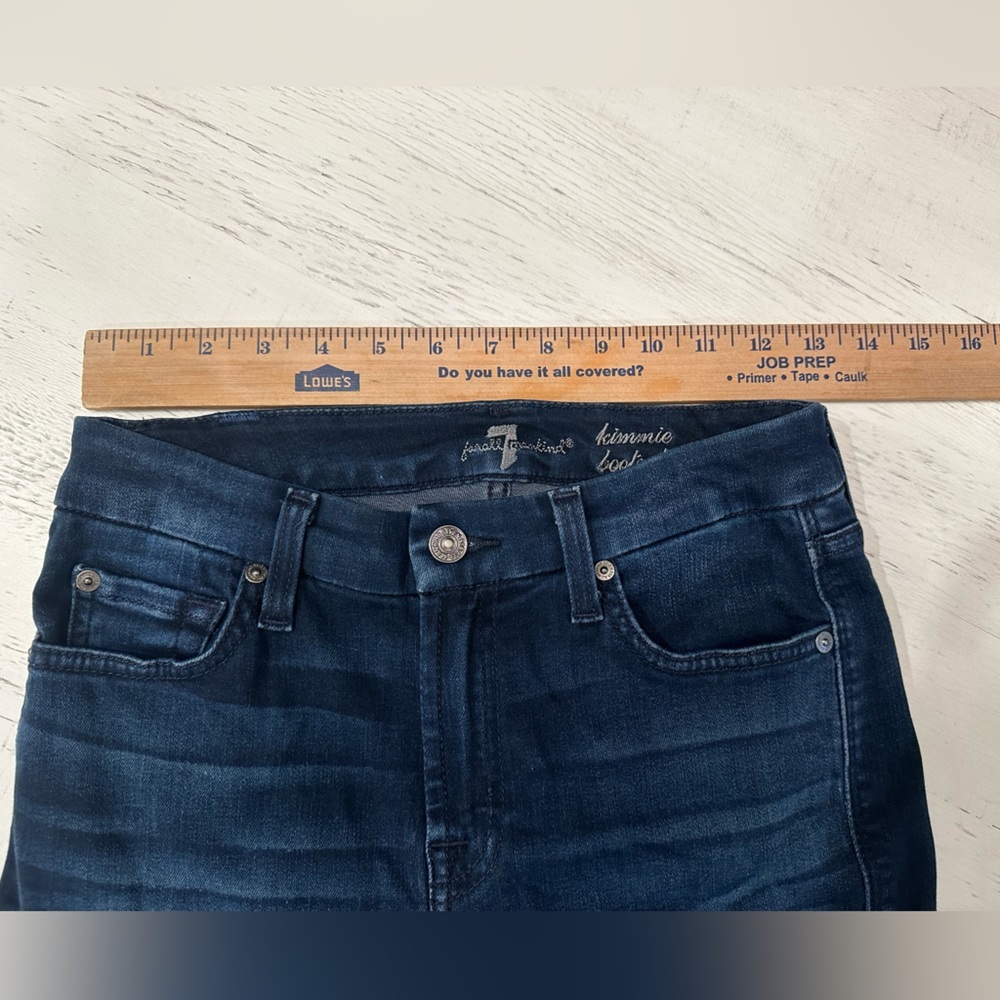 7 For All Mankind Dark Denim Straight Leg Jeans Sz 27 - Picture 8 of 8